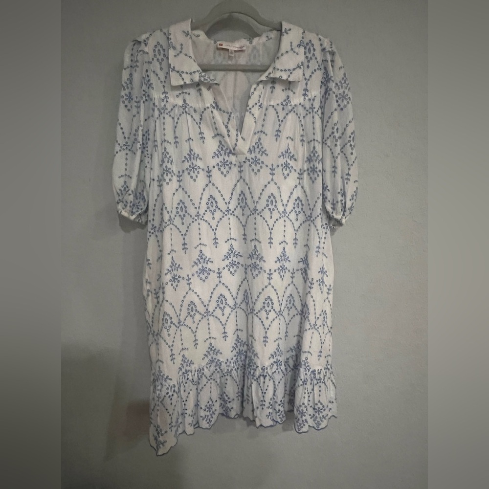 Jude Connally Blue and White Mini Dress